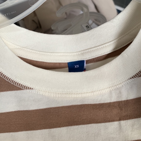 NWT stripes brown t shirt multiple sizes - Picture 5 of 7